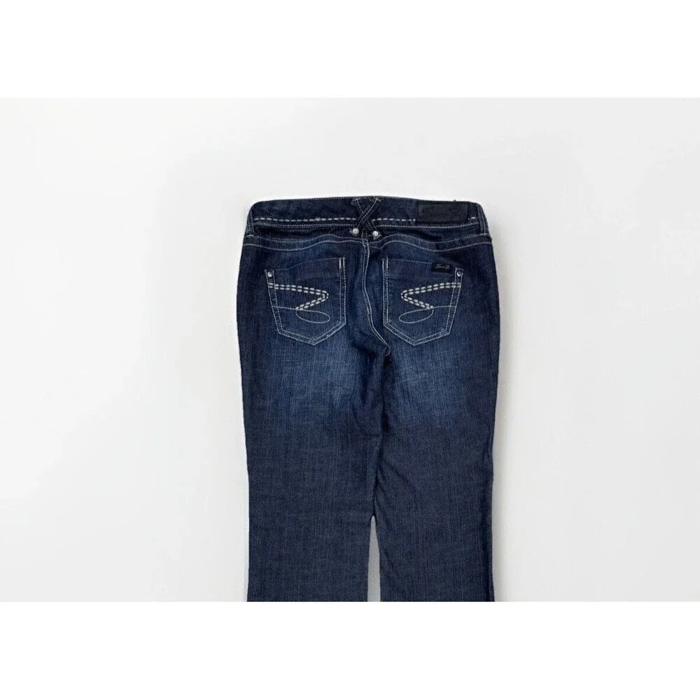 Seven7 Jeans Womens 4 Straight Leg Blue Denim Measures 29 x 31